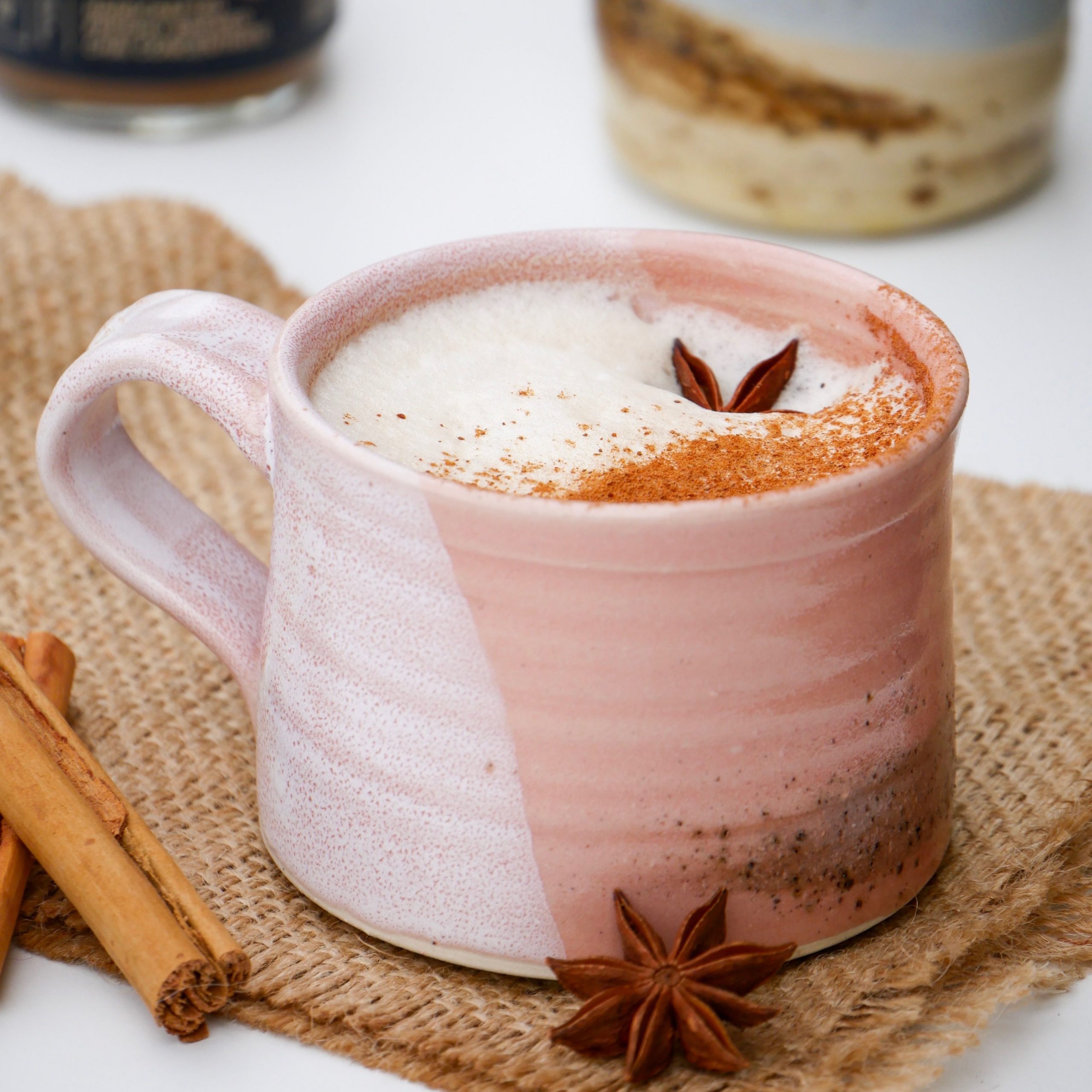 chai concentrate latte mug